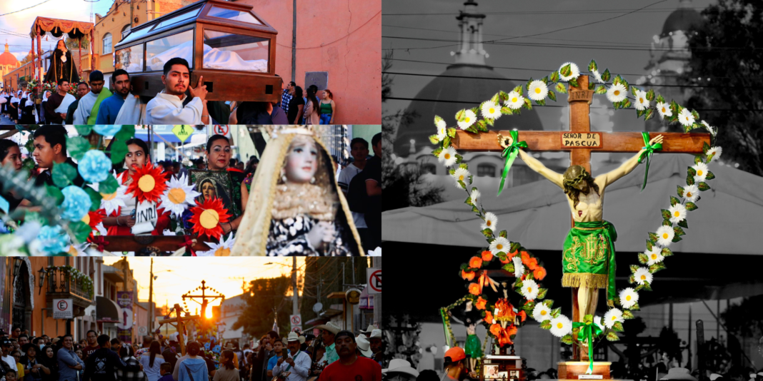 Procesión de los cristos en Pozos